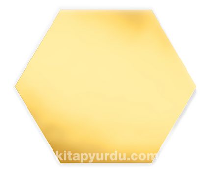 Full Frame Duvar Sanatları - Altıgen Pleksi Altın Ayna (FF-DS083)