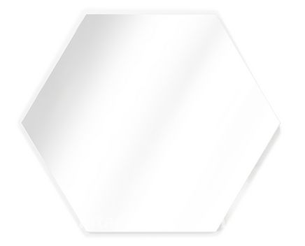 Full Frame Duvar Sanatları - Altıgen Pleksi Gümüş Ayna (FF-DS084)