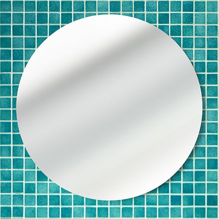 Full Frame Duvar Sanatları - Daire Pleksi Gümüş Ayna (FF-DS085)