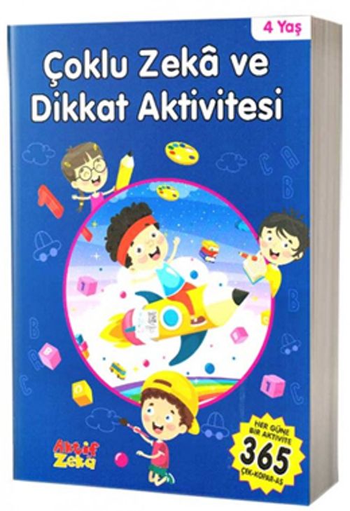 Çoklu Zeka ve Dikkat Aktivitesi 4 Yaş - Mavi Kitap