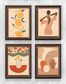 Full Frame Duvar Sanatları - Pastel Soyut Natürmort - Dörtlü Set (FF-DS001)