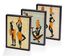 Full Frame Duvar Sanatları - AfrikaObje - Küp Taşıyan Kadınlar - Üçlü Set (FF-DS016)</span>