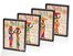 Full Frame Duvar Sanatları - AfrikaObje - Etnik Elbiseli Kadınlar - Dörtlü Set (FF-DS017)</span>