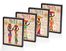 Full Frame Duvar Sanatları - AfrikaObje - Etnik Elbiseli Kadınlar - Dörtlü Set (FF-DS017)</span>