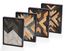 Full Frame Duvar Sanatları - Ahşap Desenler - Ahşap Simetri X - Dörtlü Set (FF-DS020)</span>