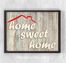 Full Frame Duvar Sanatları - Ahşap Desenler - Home Sweet Home Roof (FF-DS031)