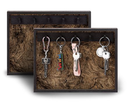 Full Frame Duvar Sanatları - Anahtarlık - Ağaç Kabuğu Kahverengi (FF-DS075)