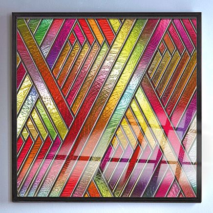 Full Frame Duvar Sanatları - VitrayObje Kare - Renkli, Bloklar (FF-DSC058)