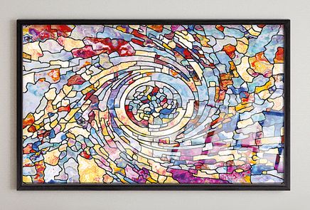 Full Frame Duvar Sanatları - VitrayObje Küçük DD - Renkli, Anafor (FF-DSC061)