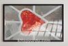 Full Frame Duvar Sanatları - VitrayObje Küçük DD - Kırmızı Kalpli Cam (FF-DSC066)