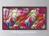 Full Frame Duvar Sanatları - VitrayObje Büyük DD - Renkli, Kıvrımlar (FF-DSC068)