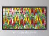 Full Frame Duvar Sanatları - VitrayObje Büyük DD - Renkli, İnce Dalgalı Desen (FF-DSC072)