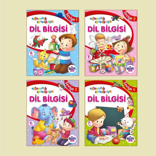Dil Bilgisi 1-2-3-4 (Eğlenerek Öğreniyorum) (Set-4 Kitap)