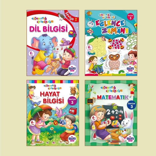 Eğlenerek Öğreniyorum - Seviye 3 (Set 4 Kitap)