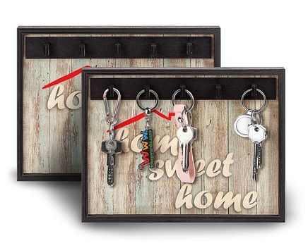 Full Frame Duvar Sanatları - Anahtarlık - Home Sweet Home Roof (FF-DS082)