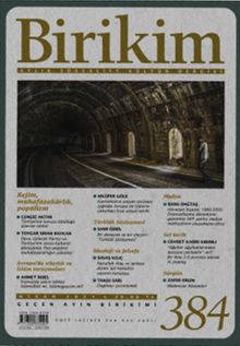 Birikim Aylık Sosyalist Kültür Dergisi Sayı: 384 Nisan 2021