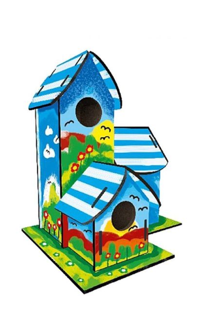 Kumtoys Ahşap Boyanabilir Kuş Evi(2698)