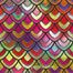 Full Frame Duvar Sanatları - VitrayObje Kare - Renkli, Balık Desenli (FF-DSC055)</span>