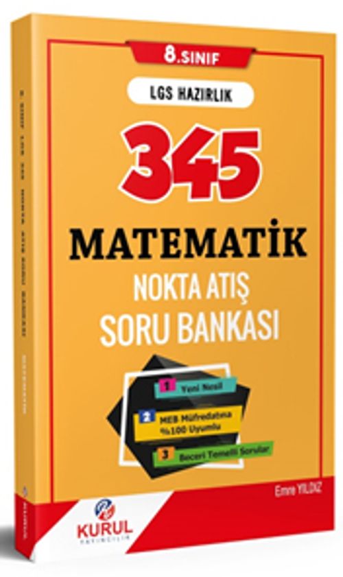 8. Sınıf LGS 345 Matematik Nokta Atış Soru Bankası 