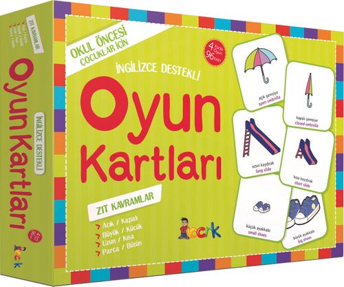 İngilizce Destekli Oyun Kartları / Zıt Kavramlar 