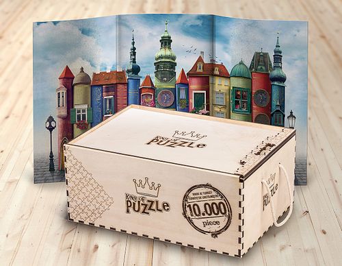 Büyük Kitap Kasabası 10000 Parça Ahşap Puzzle (10M-106-KT