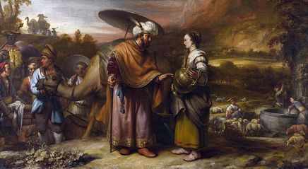 Rebekah and Eliezer at the Well / Gerbrand van den Eeckhout 4500 Parça Ahşap Puzzle (MMMMD-110-KR)