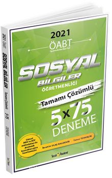 ÖABT Sosyal Bilgiler Öğretmenliği Tamamı Çözümlü 5x75 Deneme - Kolektif