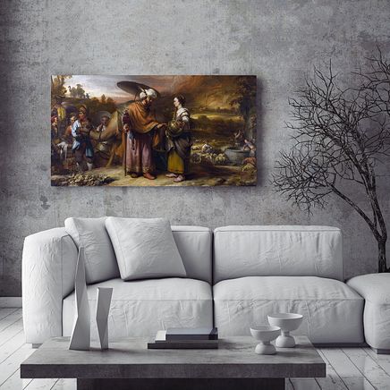 Rebekah and Eliezer at the Well / Gerbrand van den Eeckhout - Ahşap Puzzle Poster 242 Parça (PPCCL-110-KR)