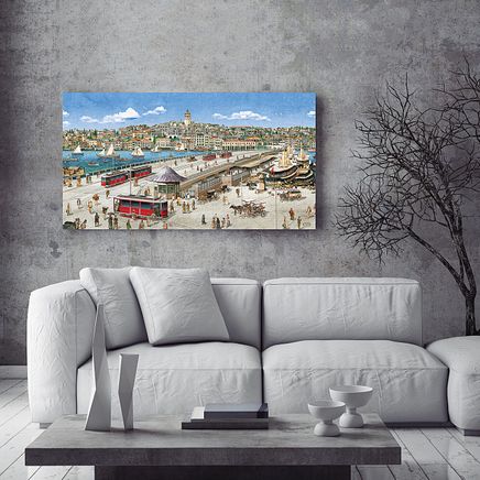 Eminonünden Galata - Ahşap Puzzle Poster 242 Parça (PPCCL-103-TS)