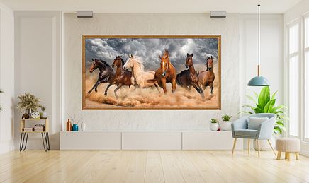 Çöl Atları - Ahşap Puzzle Poster 496 Parça (PPD-100-HV)