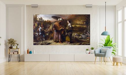 Rebekah and Eliezer at the Well / Gerbrand van den Eeckhout - Ahşap Puzzle Poster 496 Parça (PPD-110-KR)