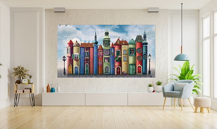 Büyük Kitap Kasabası - Ahşap Puzzle Poster 496 Parça (PPD-106-KT)