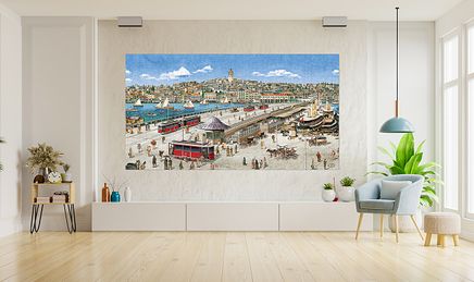 Eminonünden Galata - Ahşap Puzzle Poster 496 Parça (PPD-103-TS)