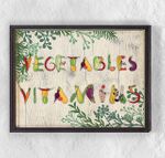 Full Frame Duvar Sanatları - Vegetables Vitamins (FF-DS092)