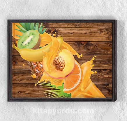 Full Frame Duvar Sanatları - Meyve Patlaması - Tropik Meyveler (FF-DS099)