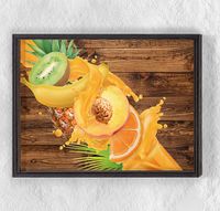 Full Frame Duvar Sanatları - Meyve Patlaması - Tropik Meyveler (FF-DS099)