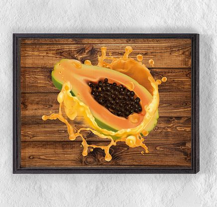 Full Frame Duvar Sanatları - Papaya (FF-DS107)