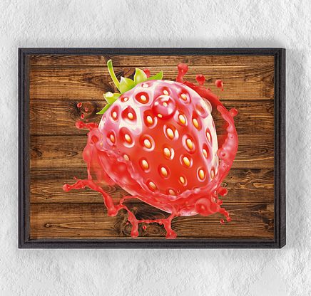 Full Frame Duvar Sanatları - Çilek (FF-DS112)