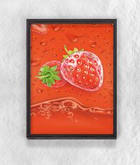Full Frame Duvar Sanatları - Çilek Suyu (FF-DS118)