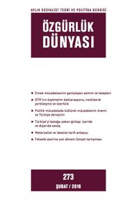 Özgürlük Dünyası / Aylık Sosyalist Teori ve Politika Dergisi / Şubat 2016 Sayı:273