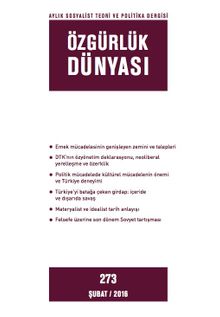 Özgürlük Dünyası / Aylık Sosyalist Teori ve Politika Dergisi / Şubat 2016 Sayı:273