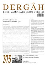 Dergah Edebiyat Sanat Kültür Dergisi Sayı:375 Mayıs 2021