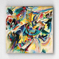 Full Frame pratiCanvas Tablo - Wassily Kandinsky - Improvisation Gorge (FF-PCŞ323)