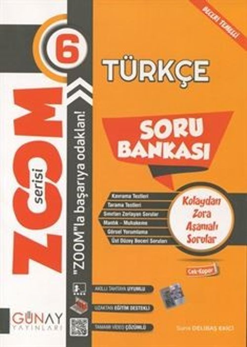 Zoom Serisi - 6. Sınıf Türkçe Soru Bankası (Suna Delibaş Ekici