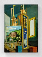Full Frame pratiCanvas Tablo - Giorgio de Chirico - Great Metaphysical Interior (FF-PCŞ235)