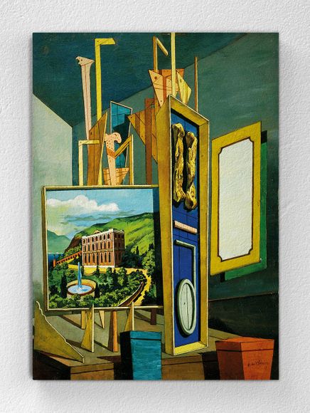 Full Frame pratiCanvas Tablo - Giorgio de Chirico - Great Metaphysical Interior (FF-PCŞ235)