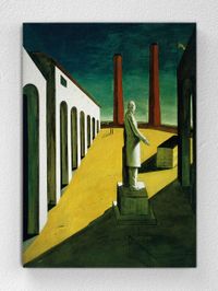 Full Frame pratiCanvas Tablo - Giorgio de Chirico - The Enigma of a Day (FF-PCŞ237)