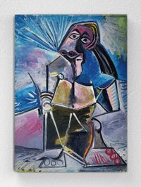 Full Frame pratiCanvas Tablo - Pablo Picasso - At Work (FF-PCŞ286)