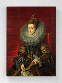 Full Frame pratiCanvas Tablo - Peter Paul Rubens - Portrait of the Infanta Isabella (FF-PCŞ305)