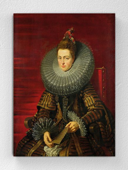Full Frame pratiCanvas Tablo - Peter Paul Rubens - Portrait of the Infanta Isabella (FF-PCŞ305)